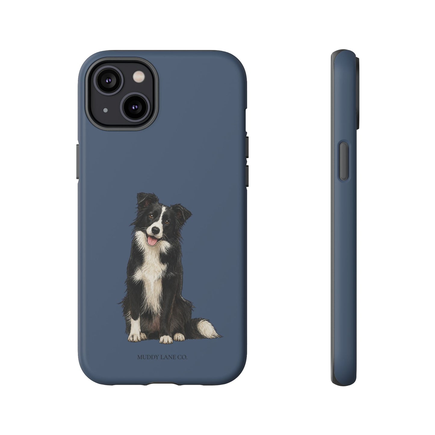 Border Collie Tough Phone Case in Deep Navy Matte