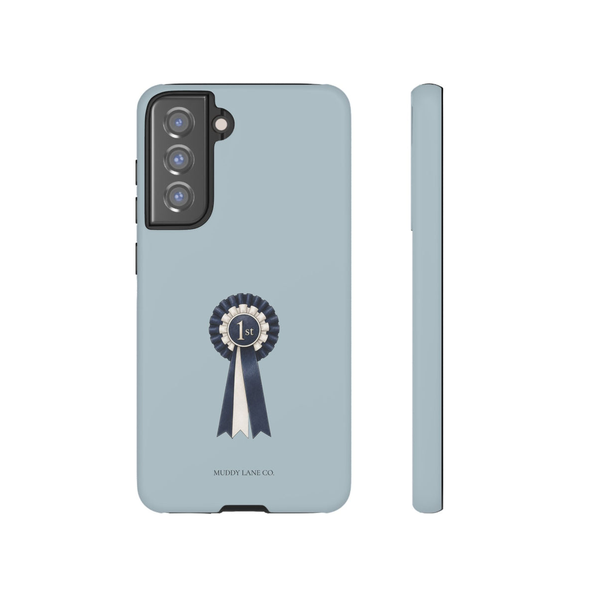 Rosette Tough Phone Case in Dusty Blue Matte
