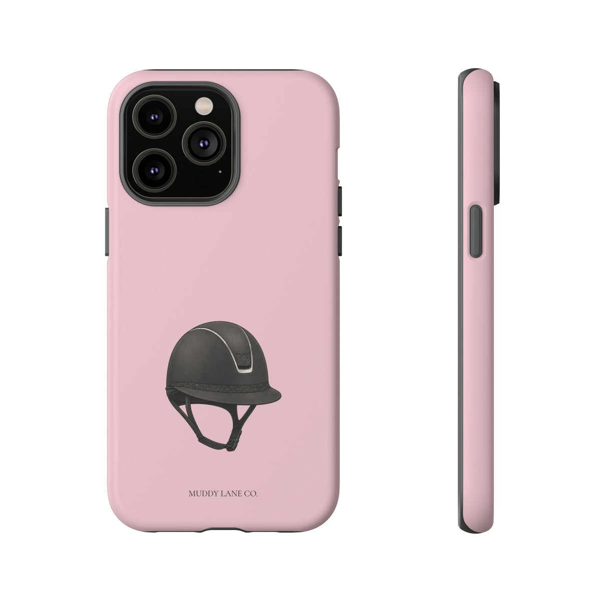 Riding Helmet Tough Phone Case in Soft Rosette Pink Matte