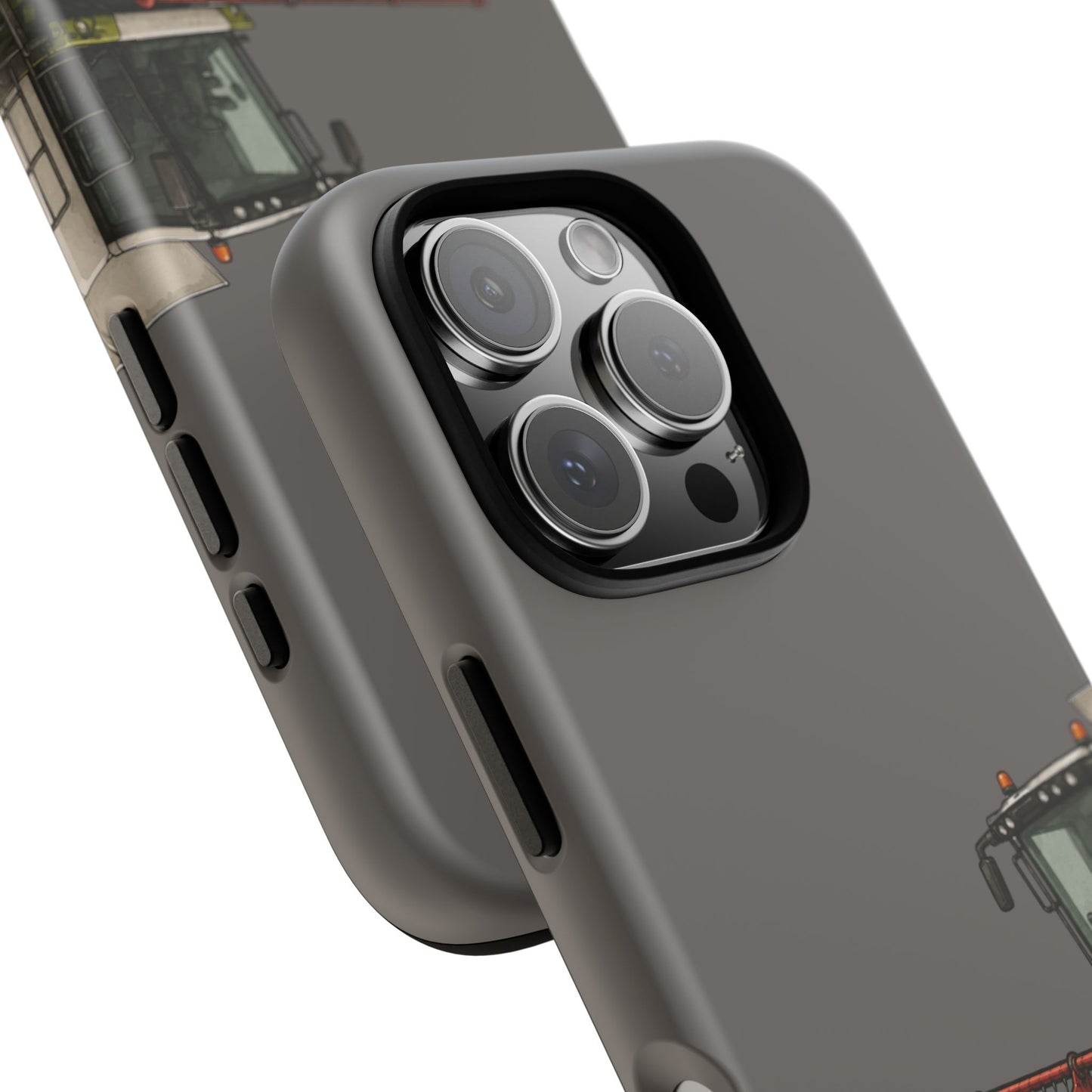 Combine Harvester Close-Up Tough Phone Case in Dark Grey Matte