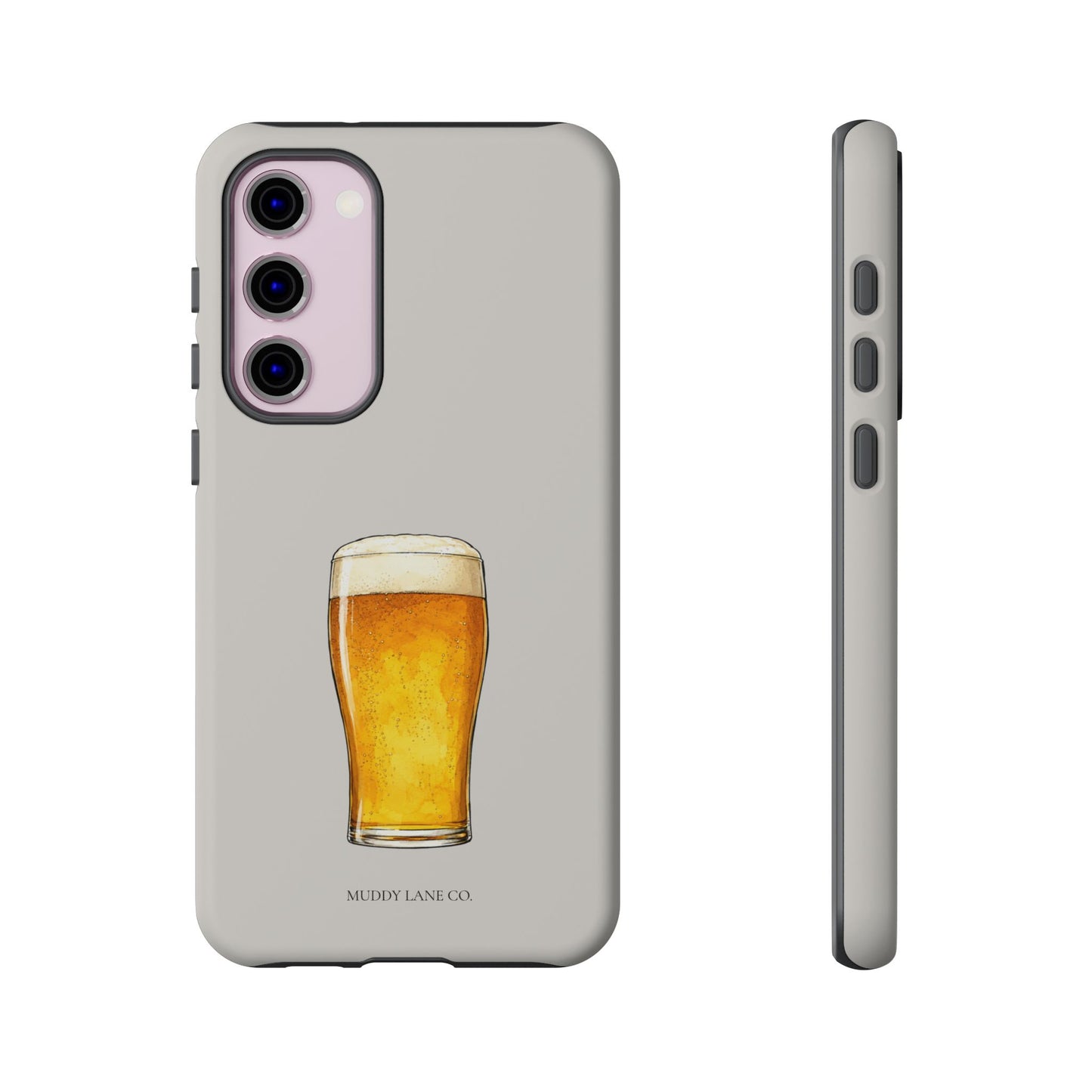 Pub Pint Tough Phone Case in Soft Grey Matte