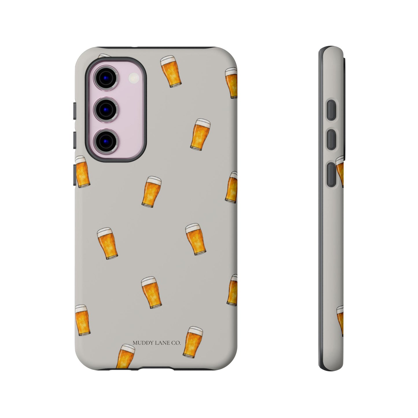 Pint Pattern Tough Phone Case in Soft Grey Matte