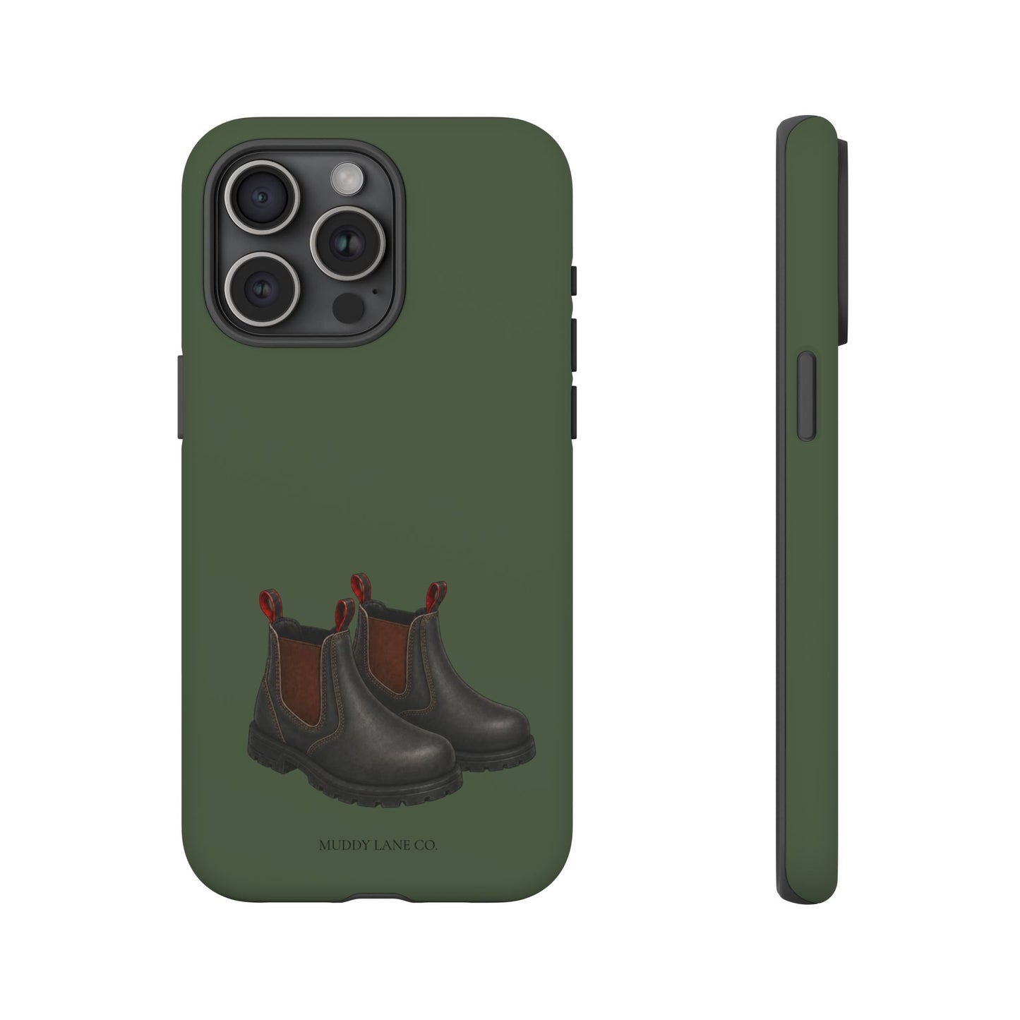Yard Boots Tough Phone Case in Forest Green Matte