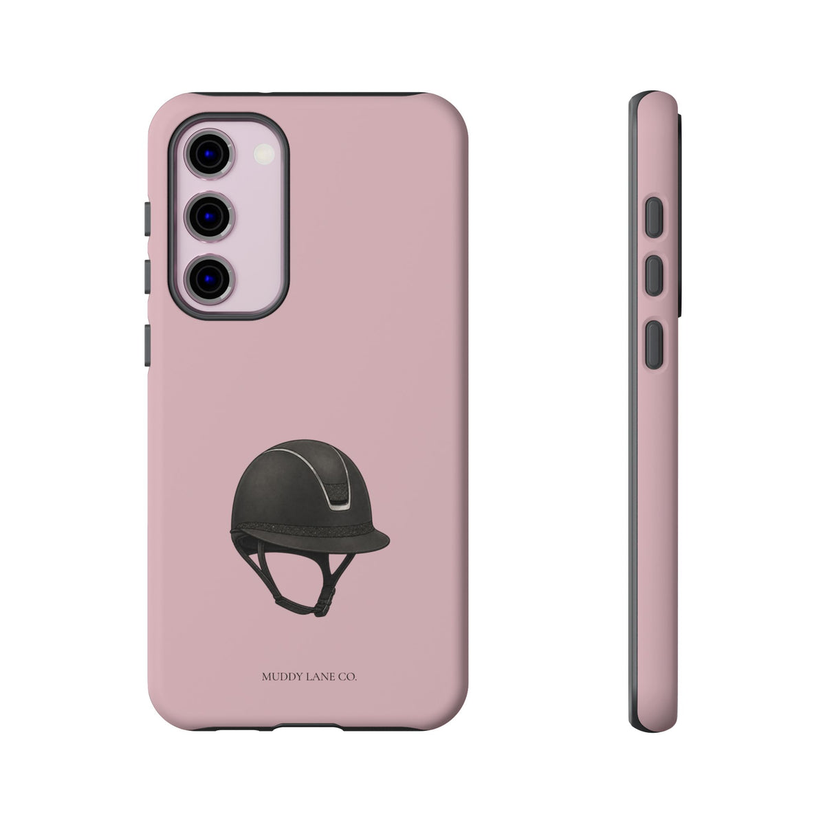 Riding Helmet Tough Phone Case in Soft Rosette Pink Matte