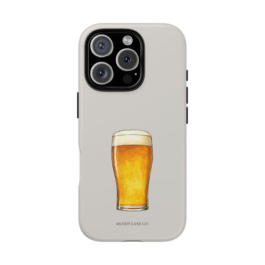 Pub Pint Tough Phone Case in Soft Grey Matte