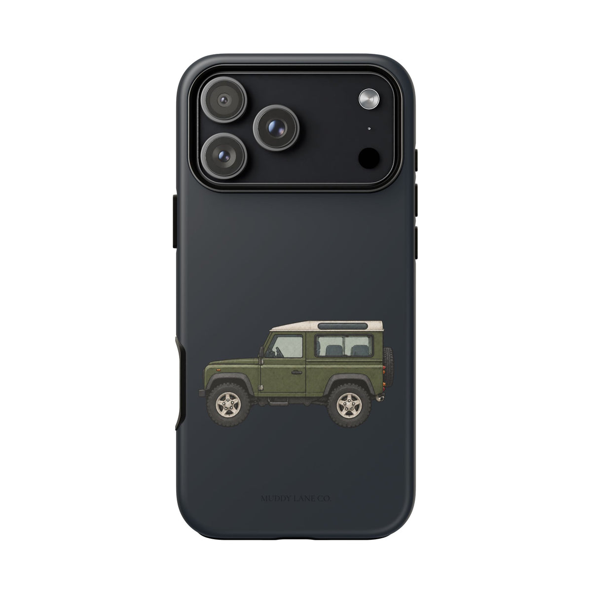 Green Classic 4x4 Tough Phone Case in Charcoal Navy Matte