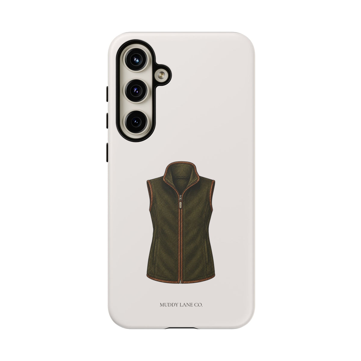 Country Gilet Tough Phone Case in Warm Cream Matte
