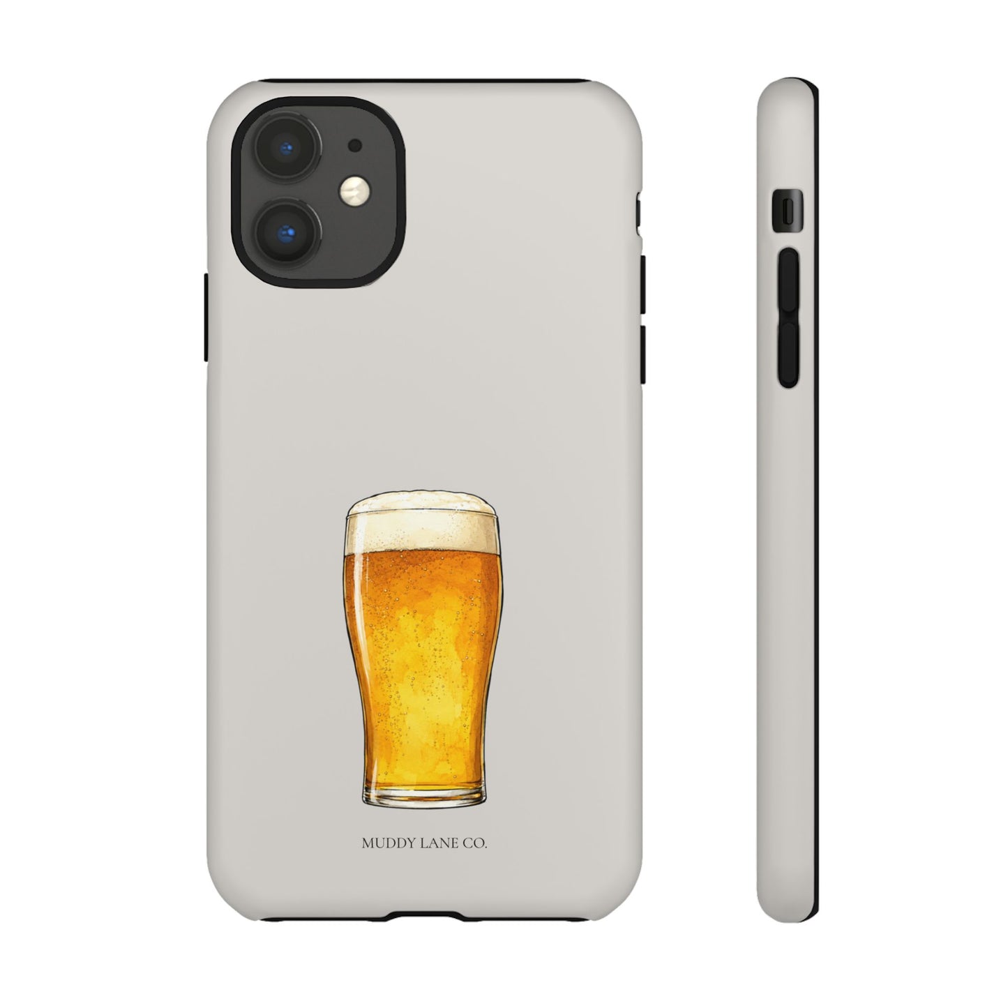 Pub Pint Tough Phone Case in Soft Grey Matte