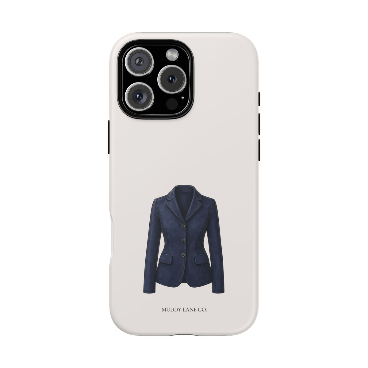 Navy Show Jacket Tough Phone Case in Warm Cream Matte
