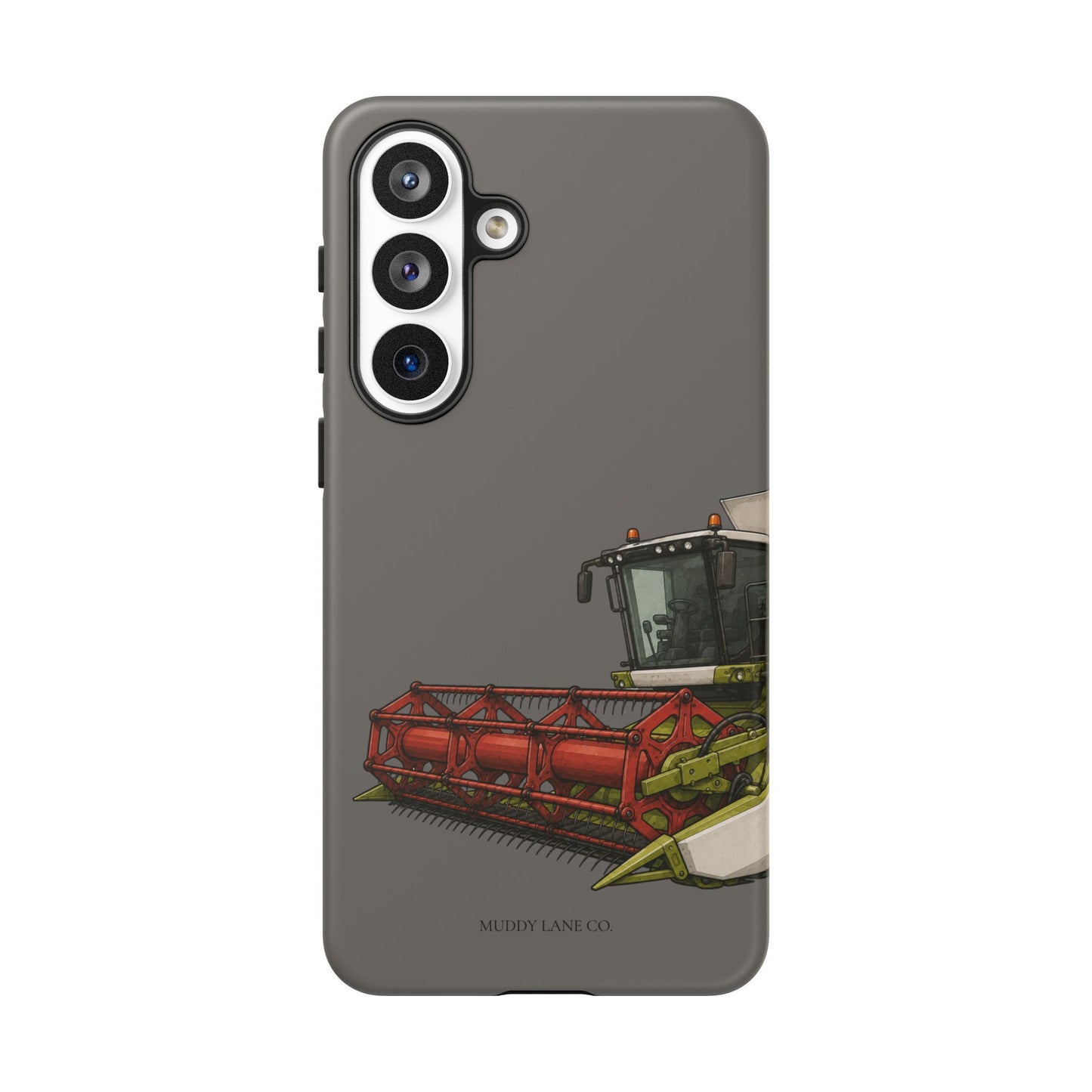 Combine Harvester Close-Up Tough Phone Case in Dark Grey Matte