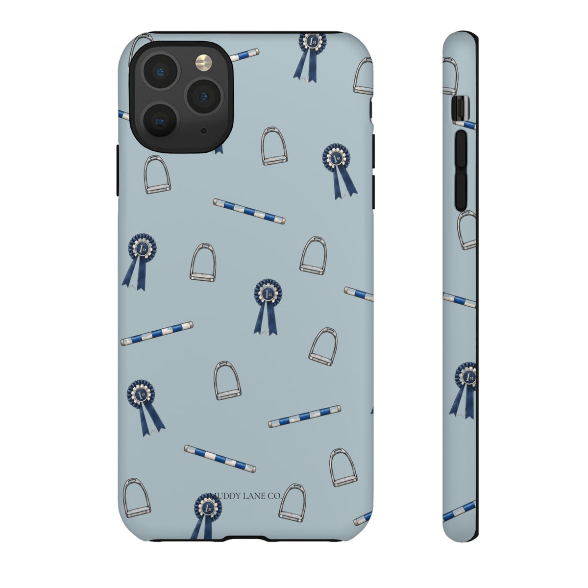 Show Day Pattern Tough Phone Case in Dusty Blue Matte