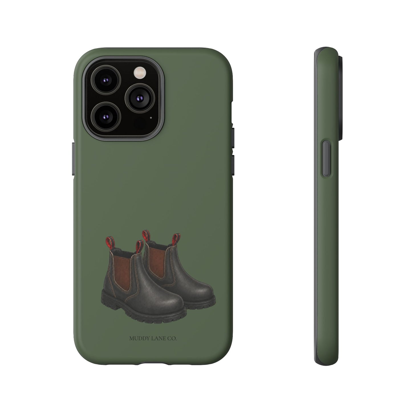 Yard Boots Tough Phone Case in Forest Green Matte