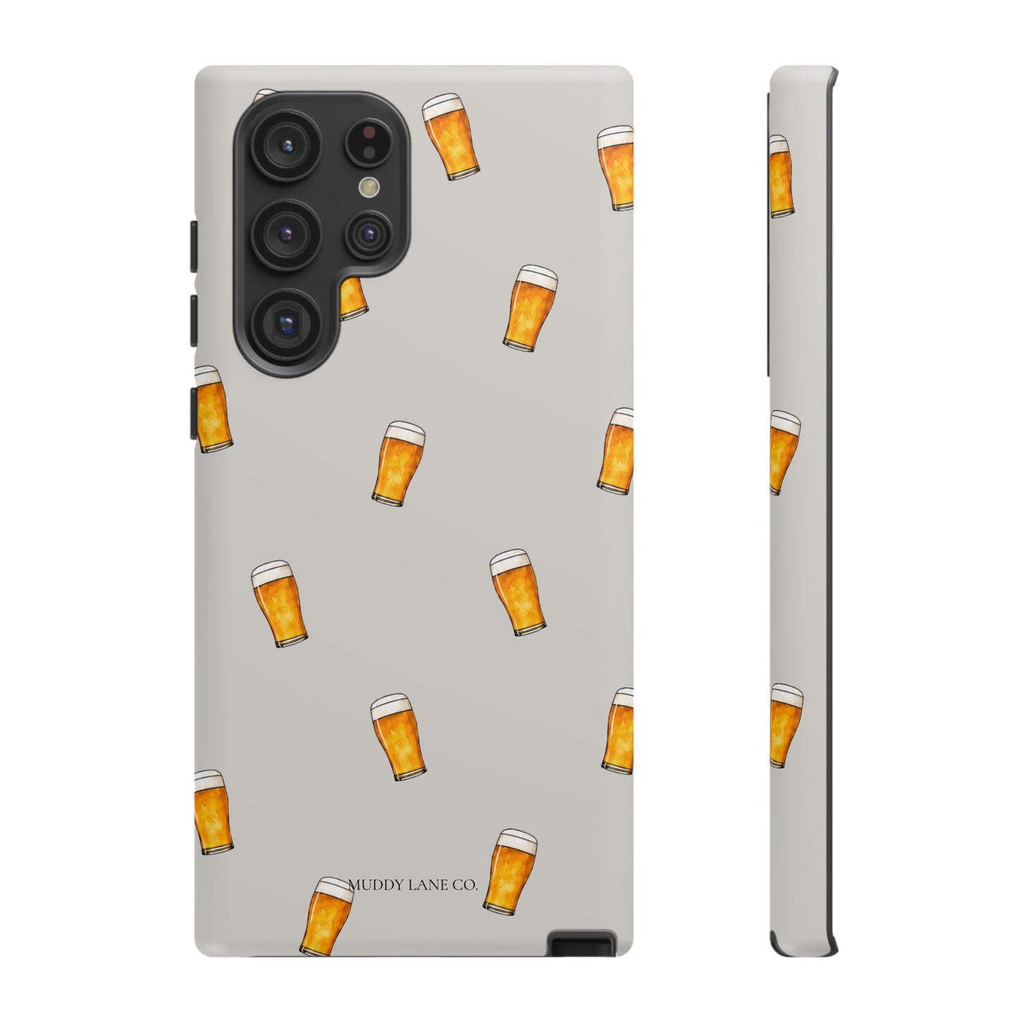 Pint Pattern Tough Phone Case in Soft Grey Matte