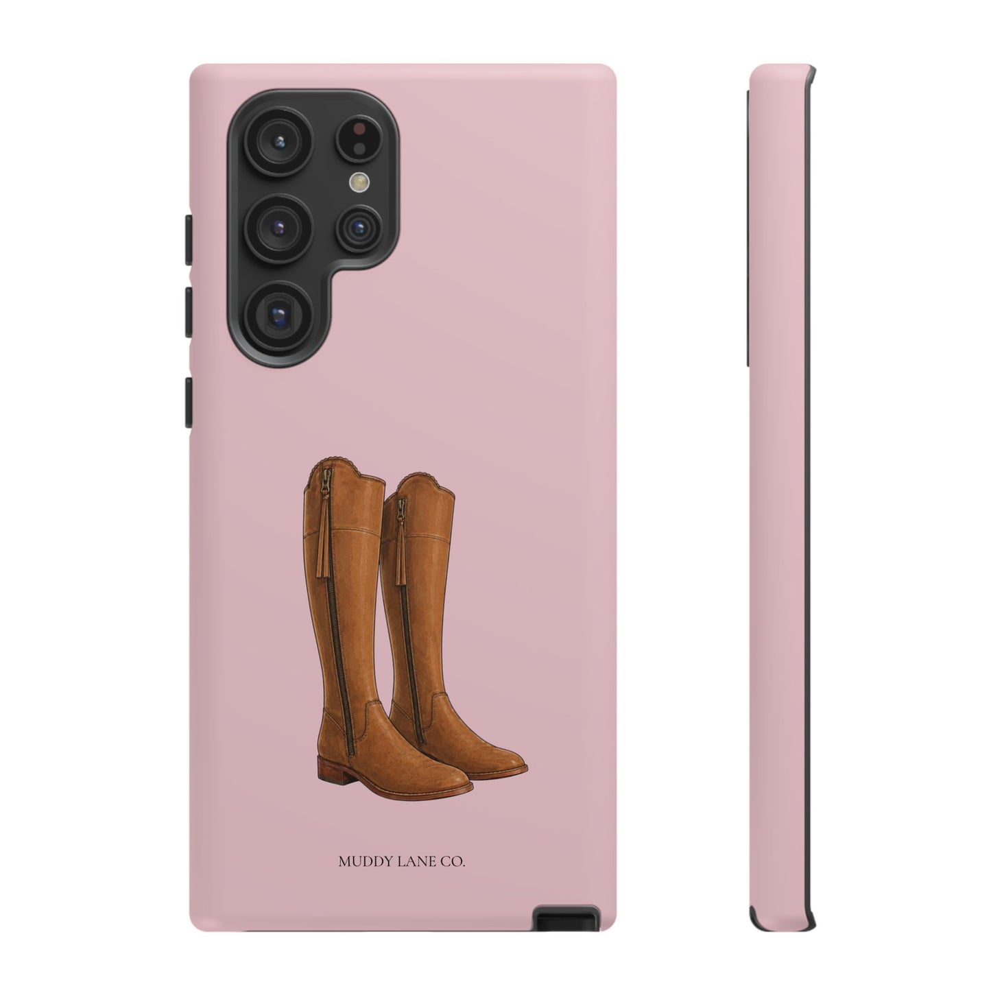 Riding Boots Tough Phone Case in Soft Rosette Pink Matte