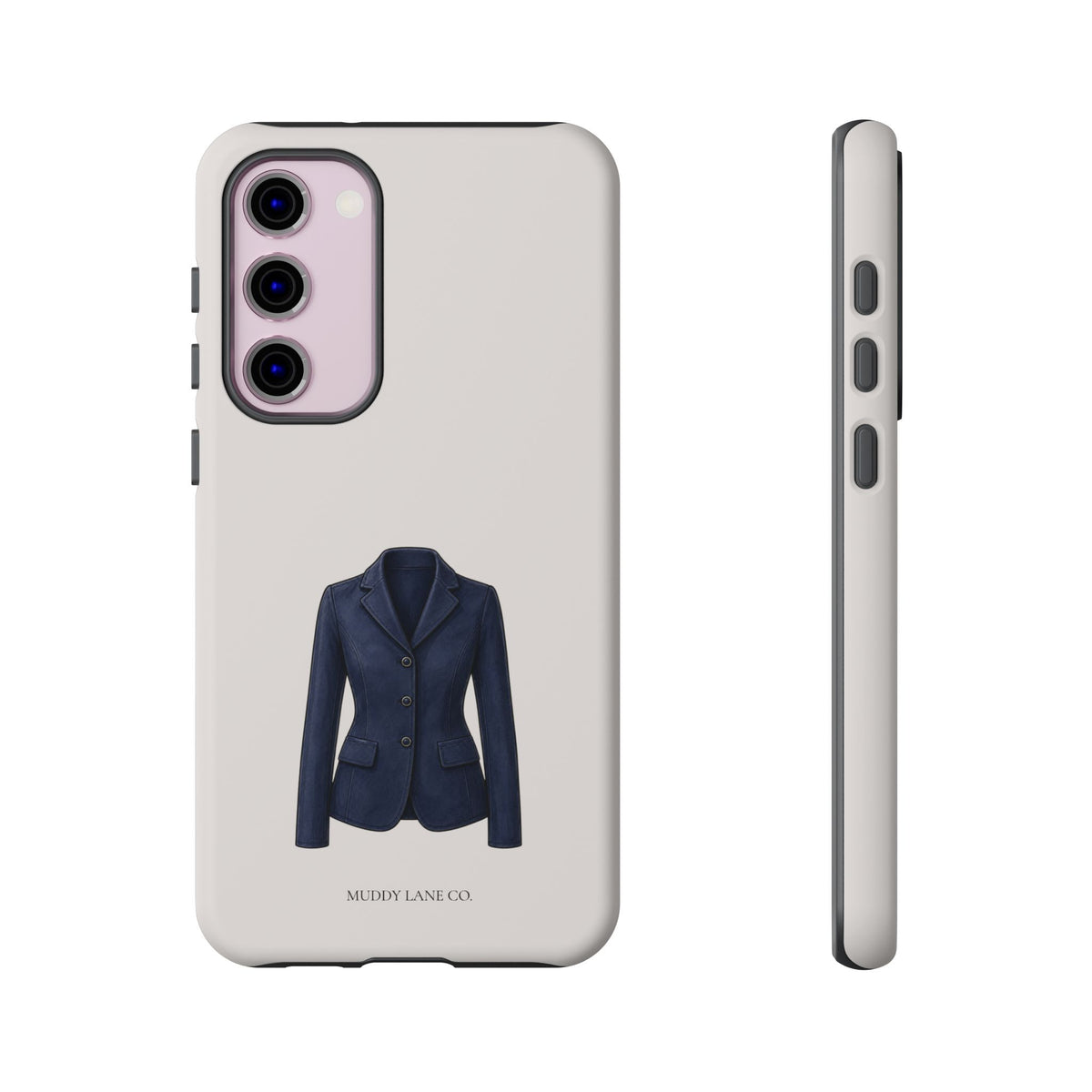 Navy Show Jacket Tough Phone Case in Warm Cream Matte