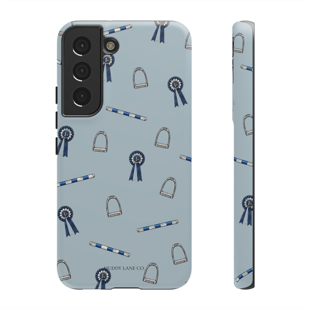Show Day Pattern Tough Phone Case in Dusty Blue Matte
