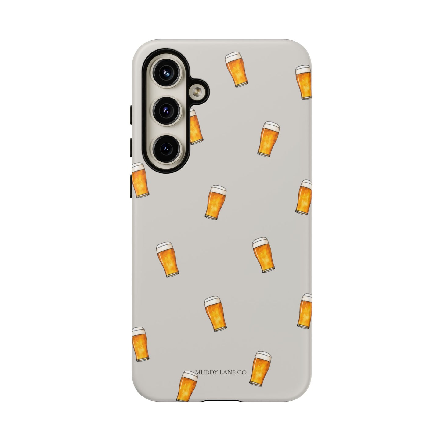 Pint Pattern Tough Phone Case in Soft Grey Matte