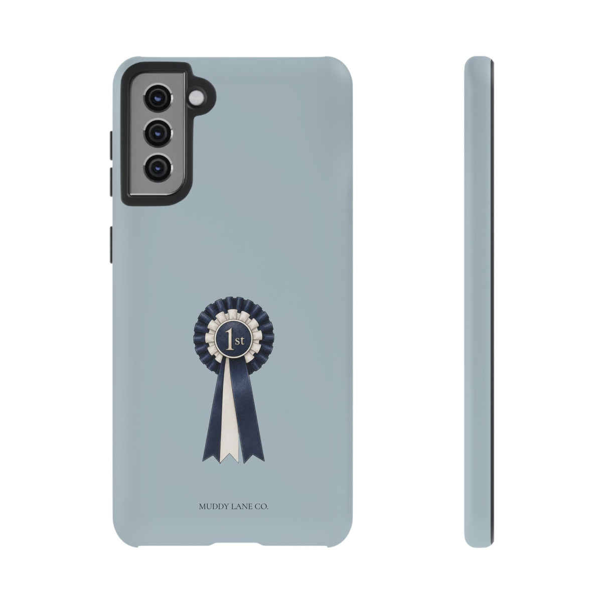 Rosette Tough Phone Case in Dusty Blue Matte