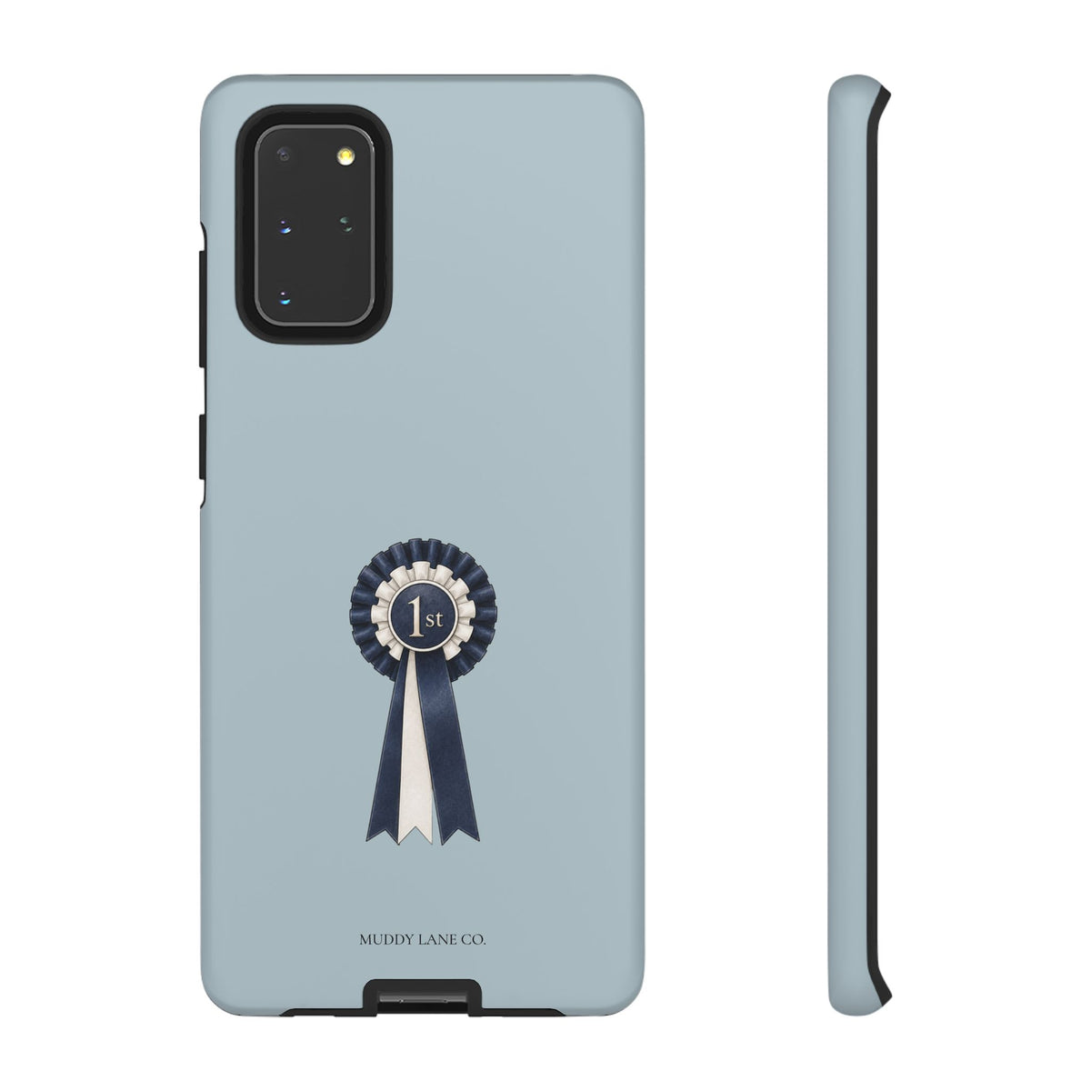 Rosette Tough Phone Case in Dusty Blue Matte