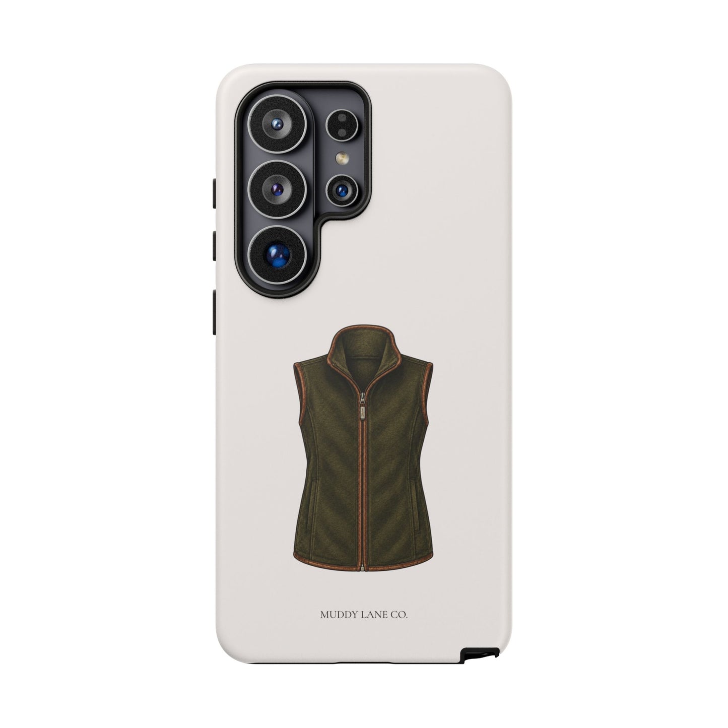 Country Gilet Tough Phone Case in Warm Cream Matte