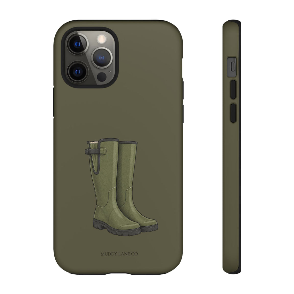 Wellies Tough Phone Case in Muddy Green Matte