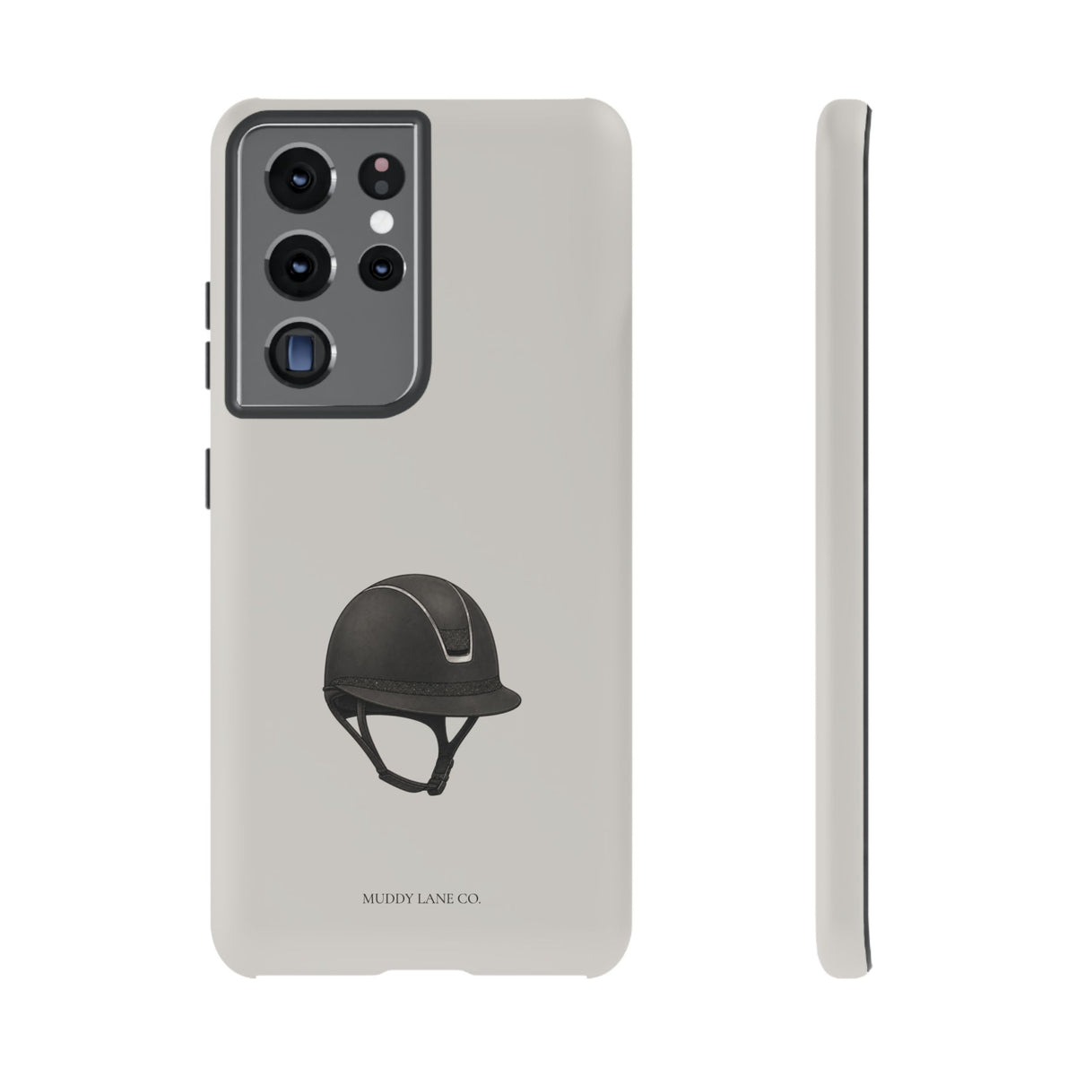 Riding Helmet Tough Phone Case in Soft Grey Matte