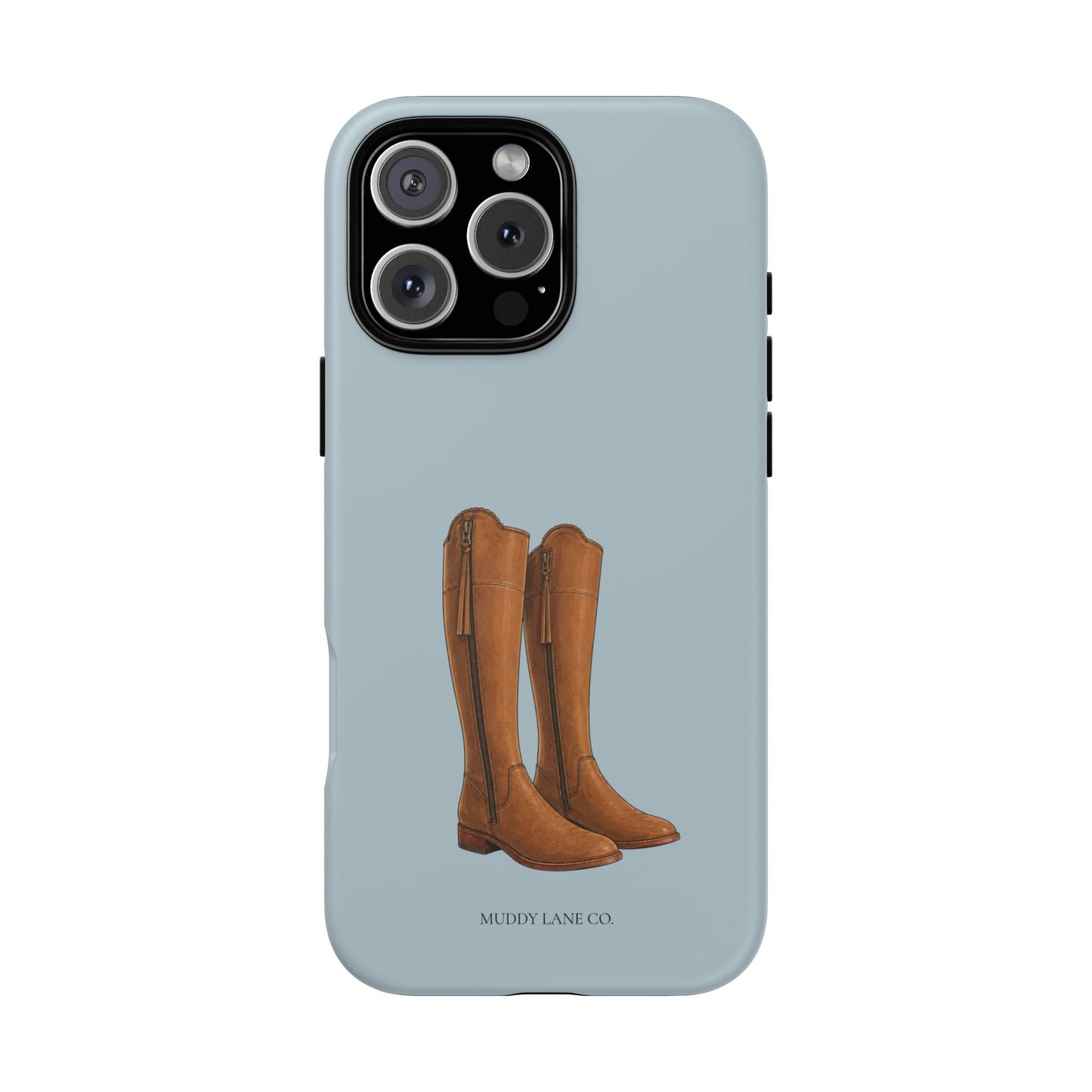 Riding Boots Tough Phone Case in Dusty Blue Matte