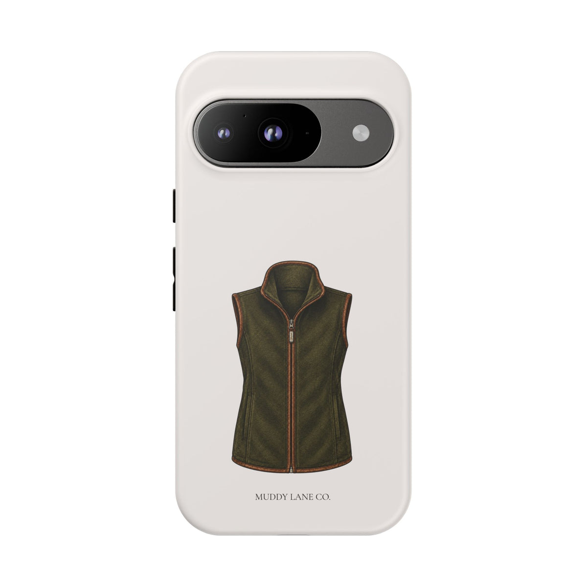 Country Gilet Tough Phone Case in Warm Cream Matte