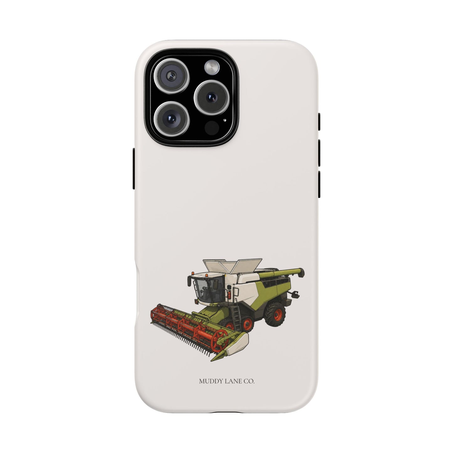 Combine Harvester Tough Phone Case in Warm Cream Matte