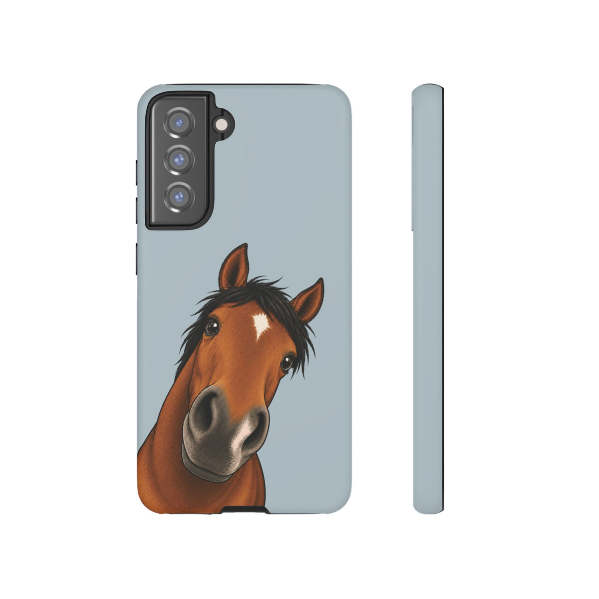 Boop Horse Tough Phone Case in Dusty Blue Matte