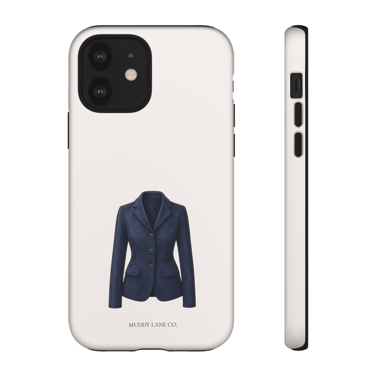 Navy Show Jacket Tough Phone Case in Warm Cream Matte