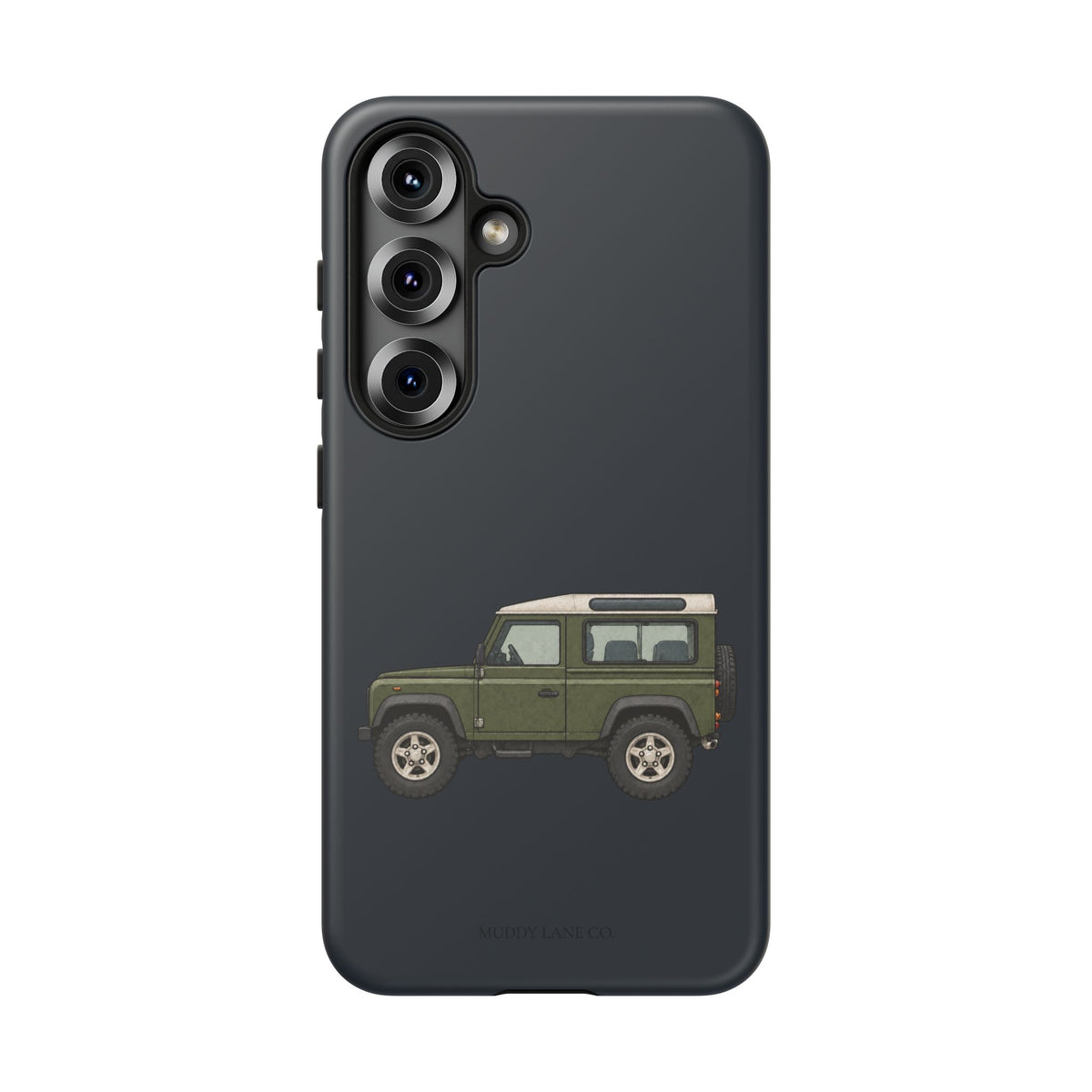 Green Classic 4x4 Tough Phone Case in Charcoal Navy Matte