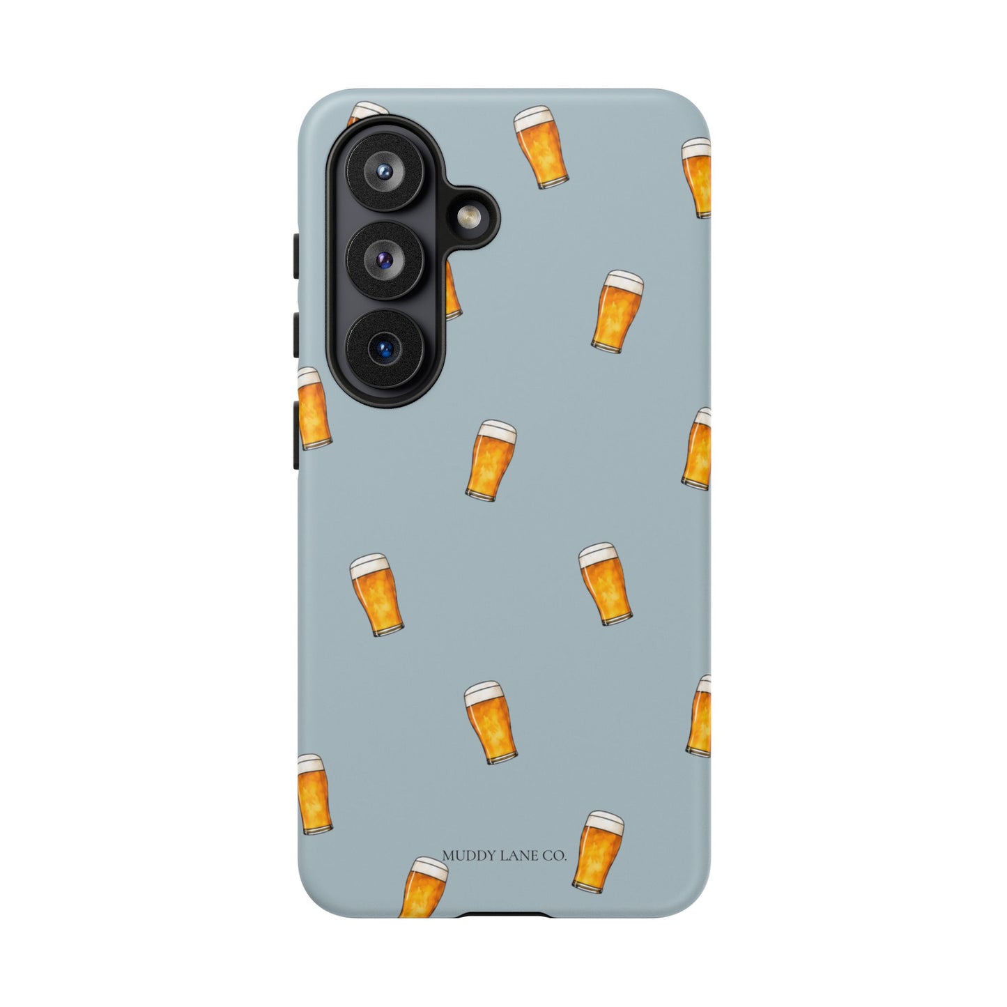 Pint Pattern Tough Phone Case in Dusty Blue Matte
