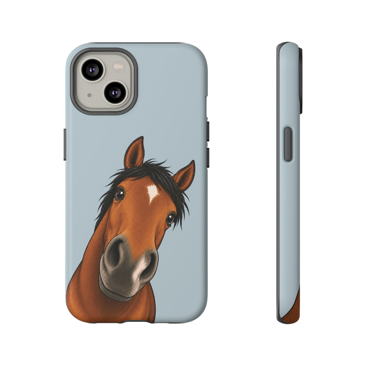 Boop Horse Tough Phone Case in Dusty Blue Matte