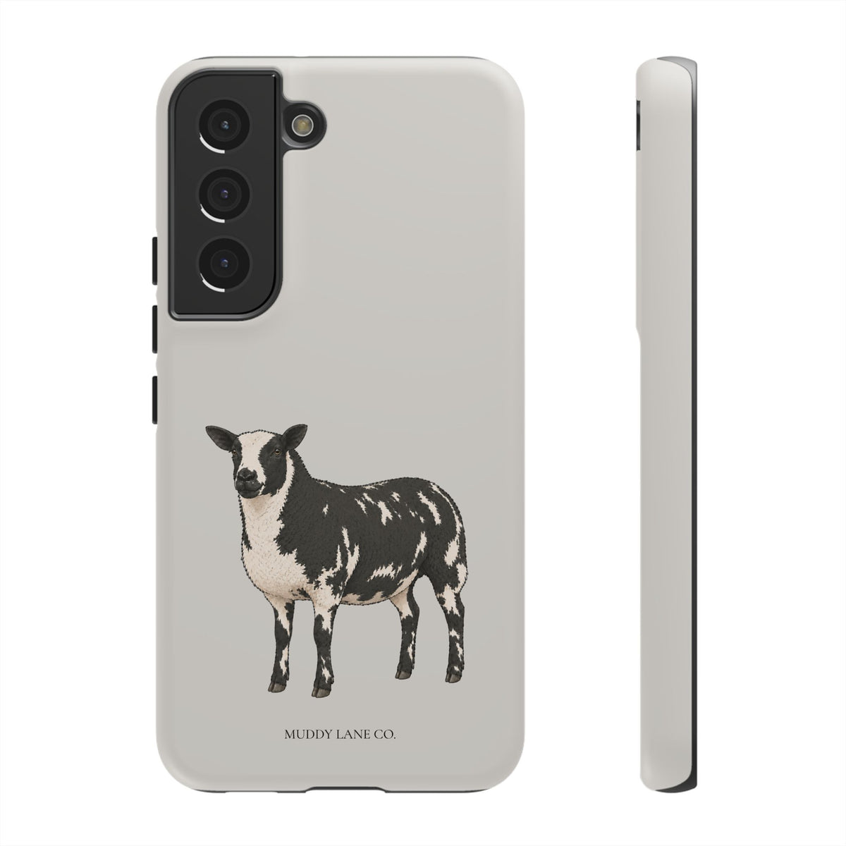 Dutch Spotted Sheep Tough Phone Case in Soft Grey Matte