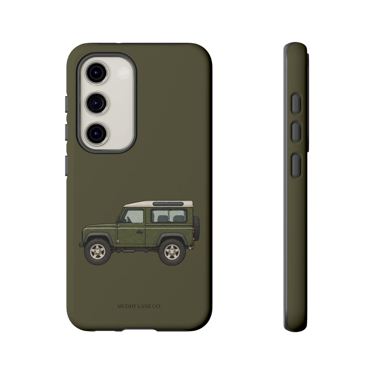 Green Classic 4x4 Tough Phone Case in Muddy Green Matte