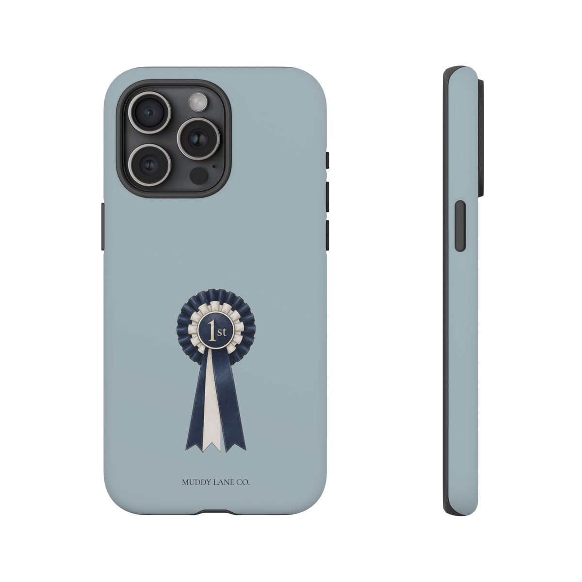 Rosette Tough Phone Case in Dusty Blue Matte