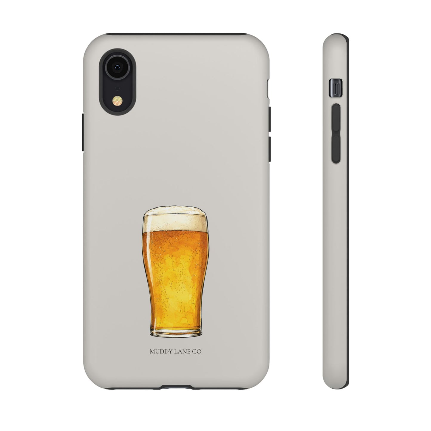 Pub Pint Tough Phone Case in Soft Grey Matte