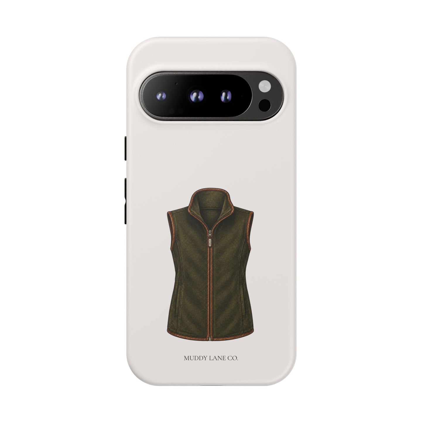 Country Gilet Tough Phone Case in Warm Cream Matte