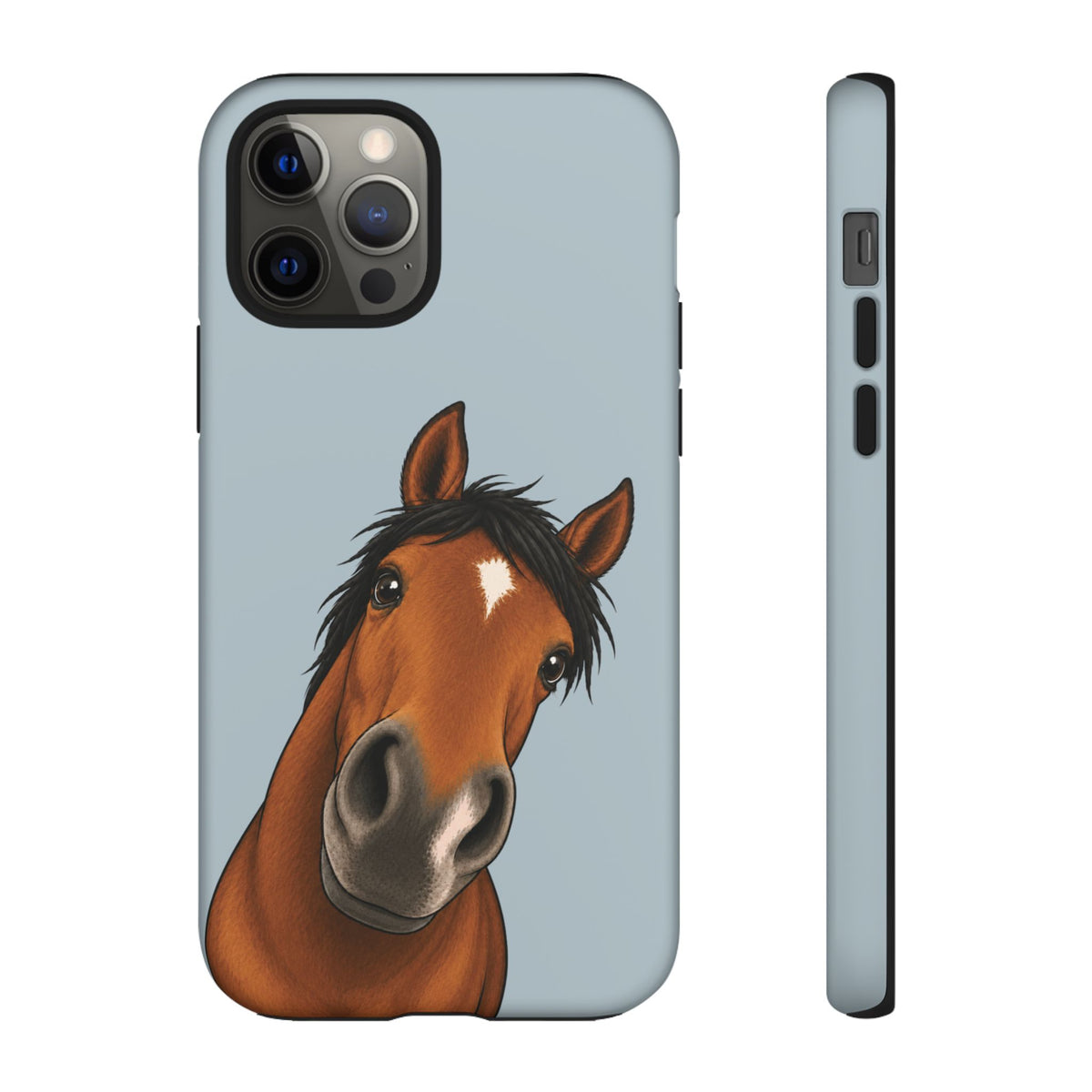 Boop Horse Tough Phone Case in Dusty Blue Matte