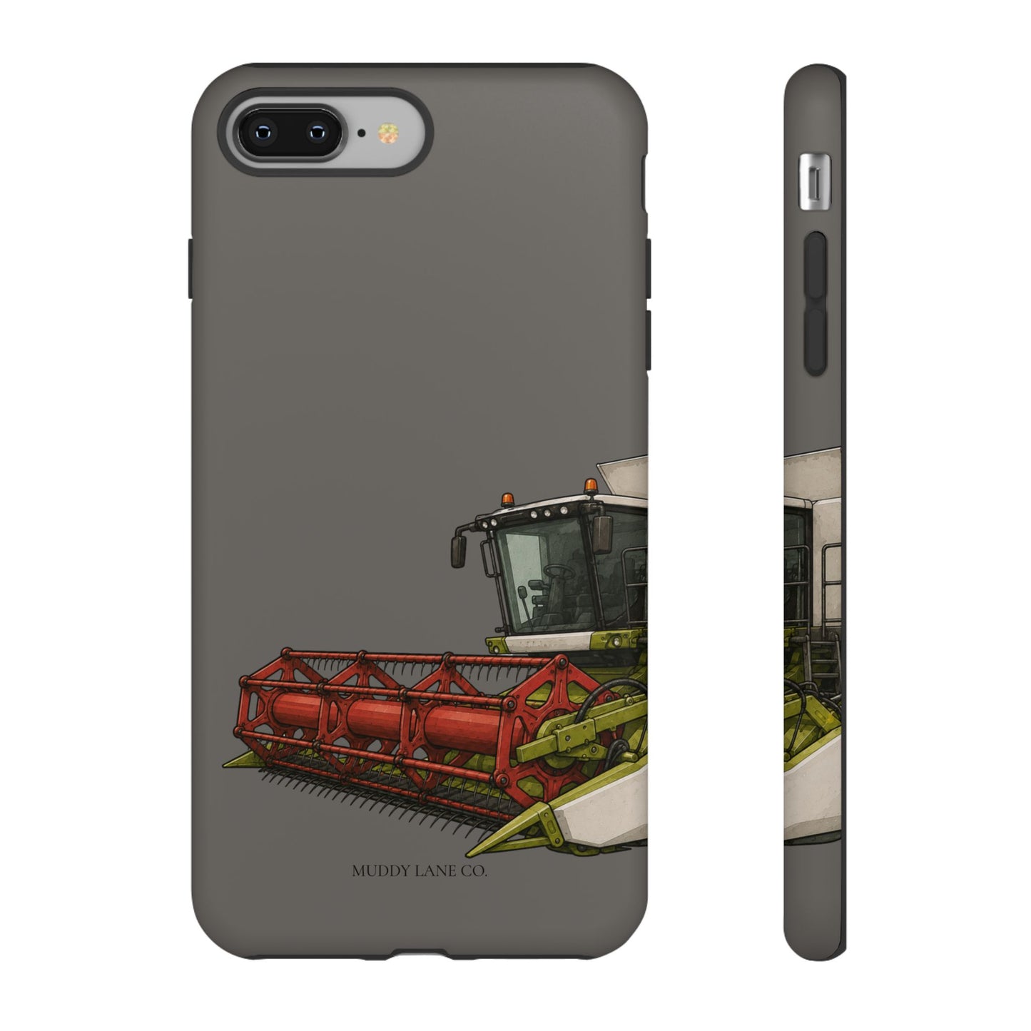 Combine Harvester Close-Up Tough Phone Case in Dark Grey Matte