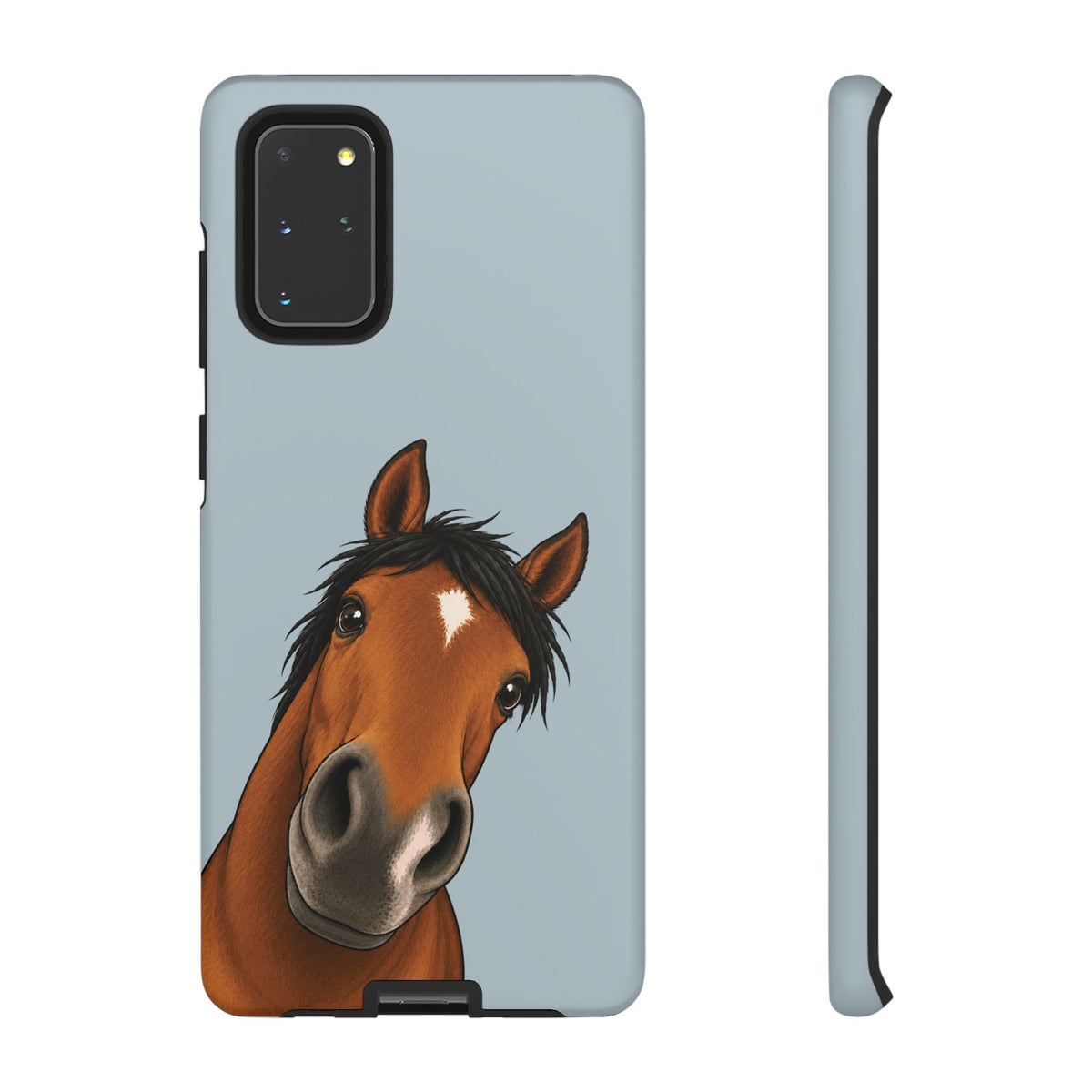 Boop Horse Tough Phone Case in Dusty Blue Matte
