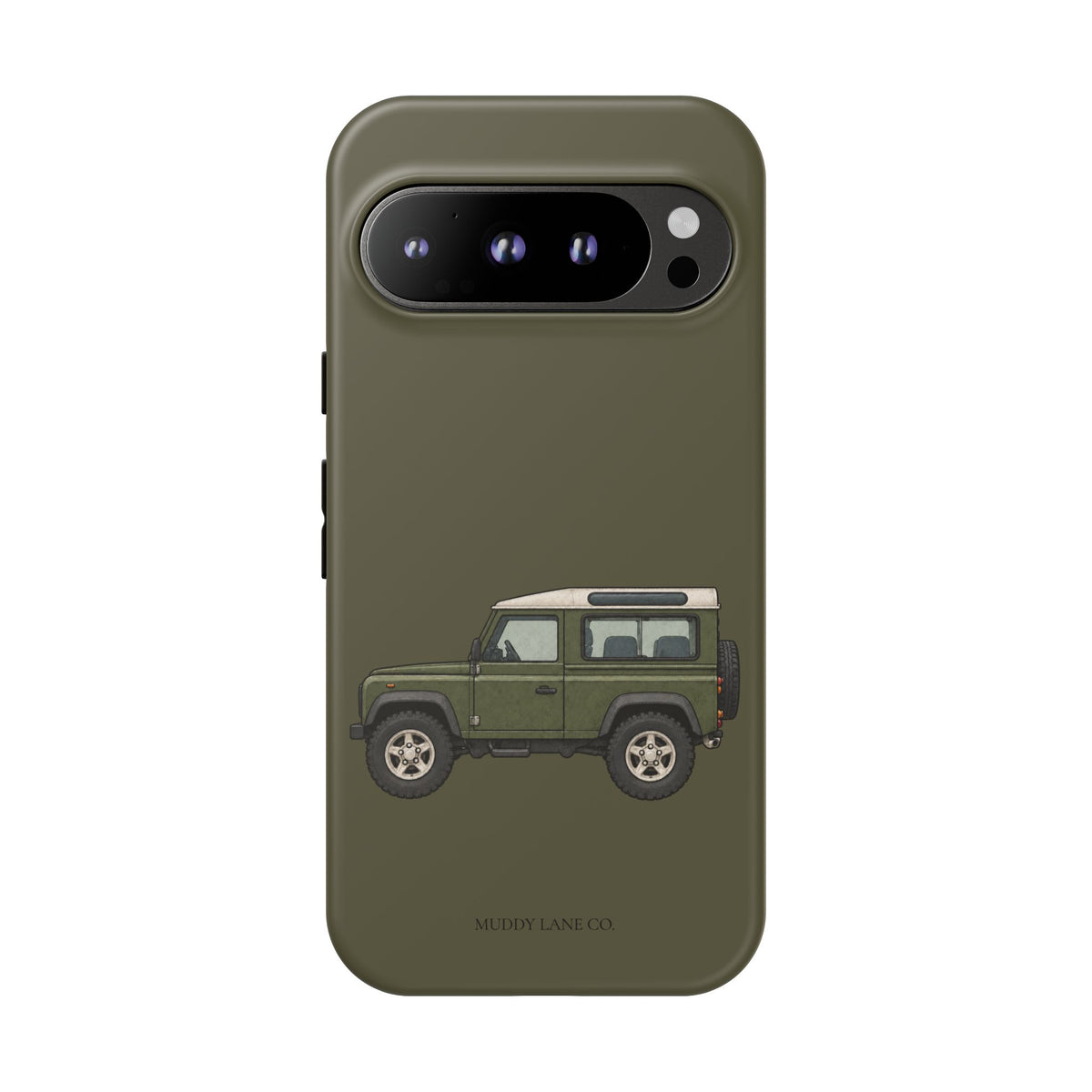 Green Classic 4x4 Tough Phone Case in Muddy Green Matte