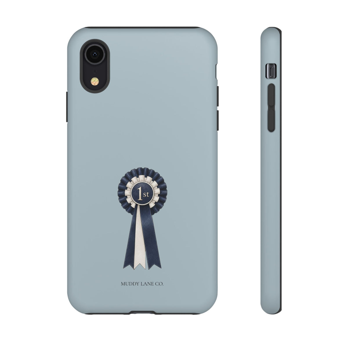 Show Rosette phone case in Dusty Blue by Muddy Lane Co, photo 5