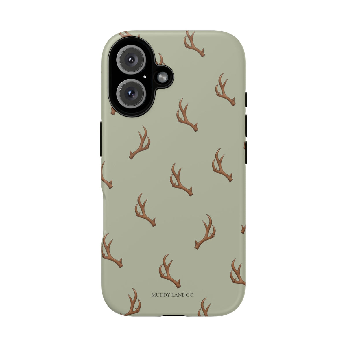 Antler Pattern Tough Phone Case in Light Sage Matte