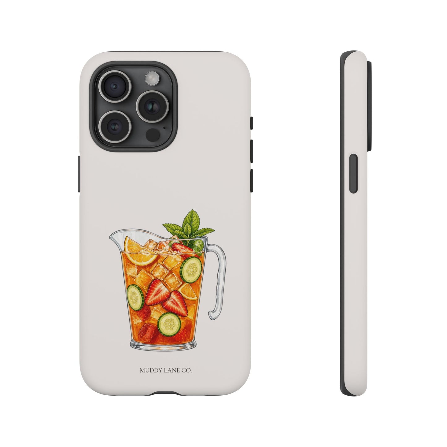 Summer Drink Jug Tough Phone Case in Warm Cream Matte