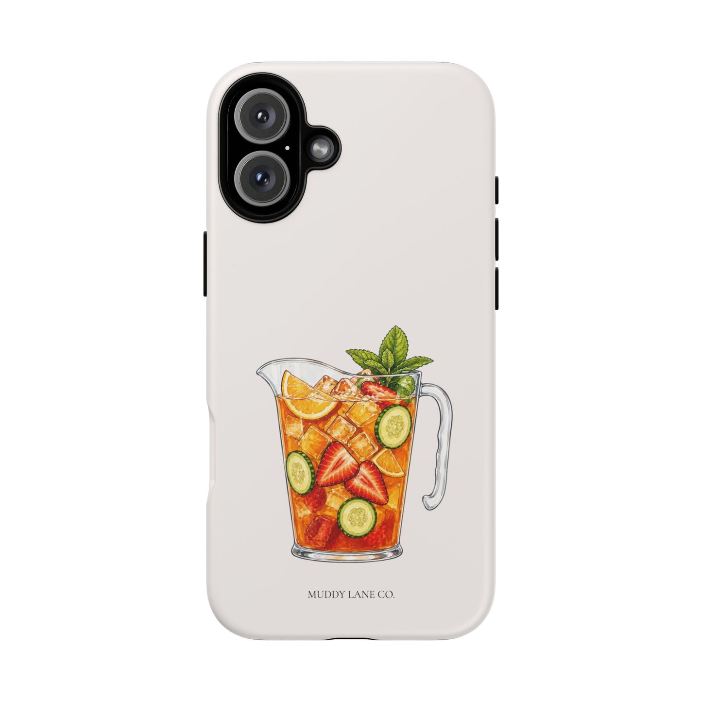 Summer Drink Jug Tough Phone Case in Warm Cream Matte
