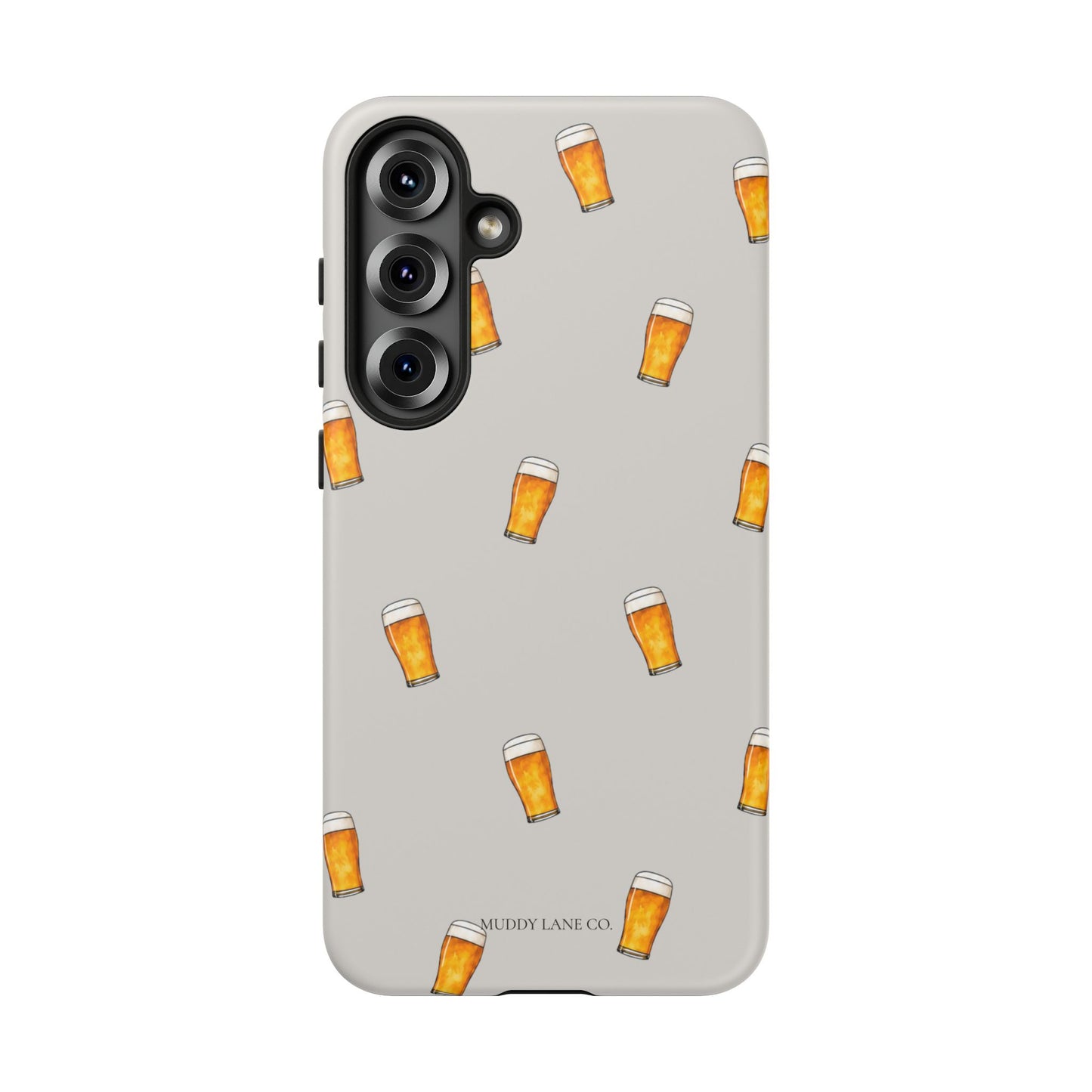 Pint Pattern Tough Phone Case in Soft Grey Matte