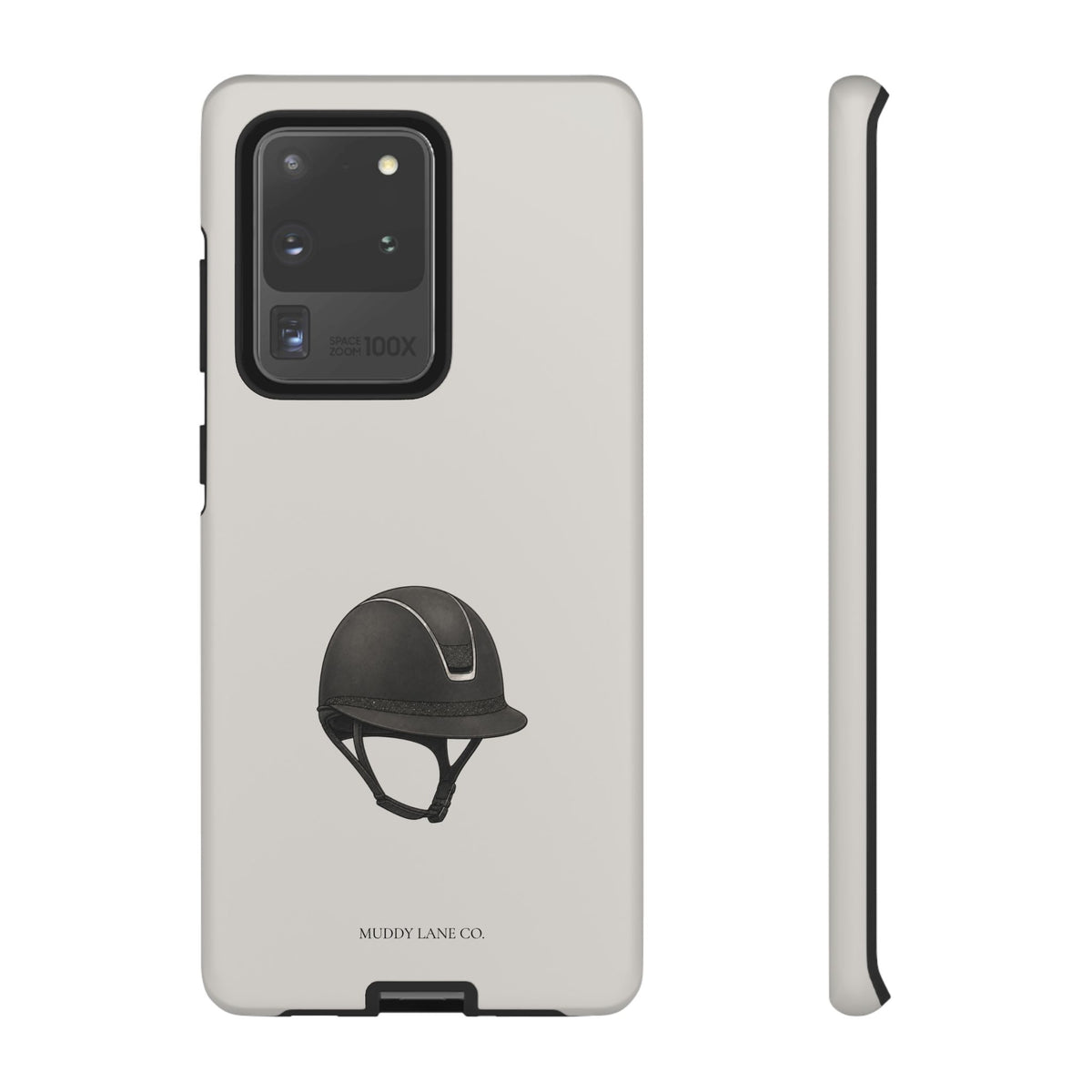 Riding Helmet Tough Phone Case in Soft Grey Matte