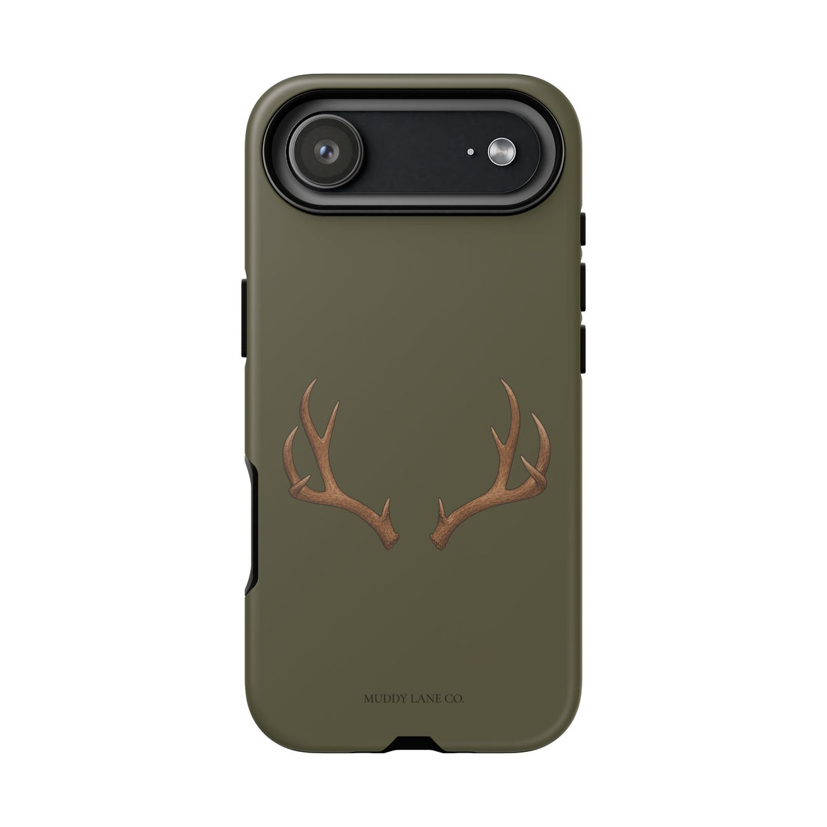 Antlers Tough Phone Case in Muddy Green Matte